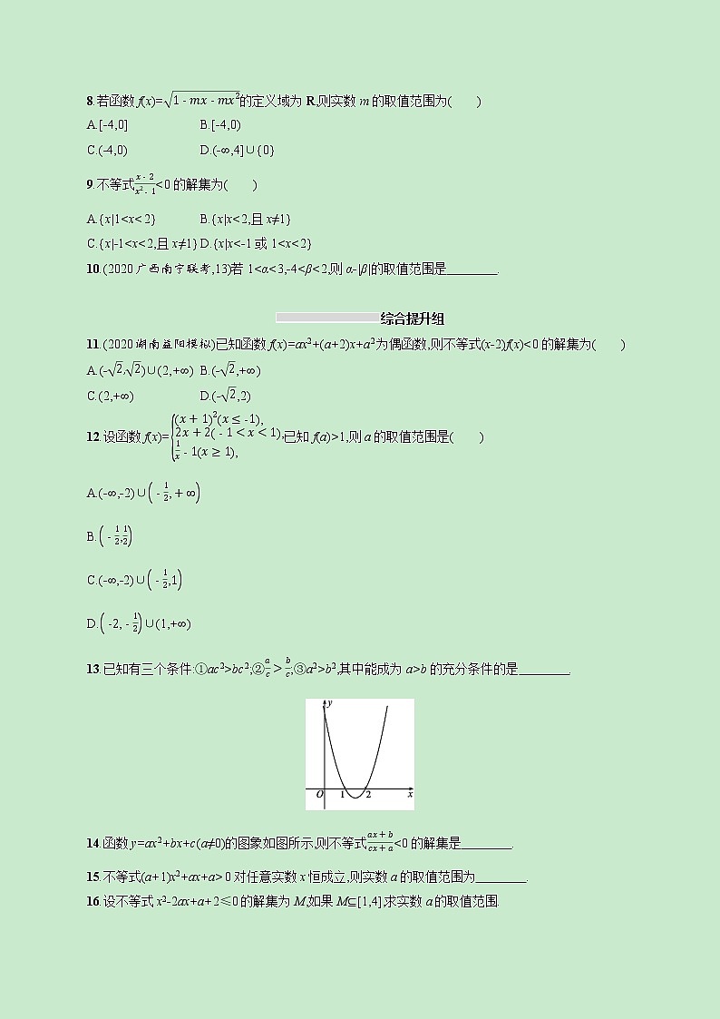 2022高考数学一轮复习课时规范练2简单不等式的解法（含解析）第2页
