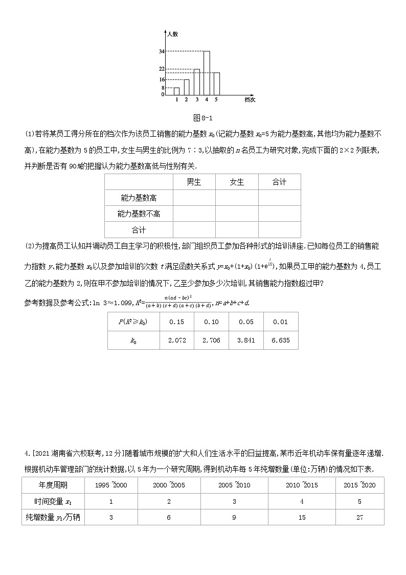 全国统考2022版高考数学大一轮复习解题思维8高考中概率统计解答题的提分策略备考试题（含解析）02