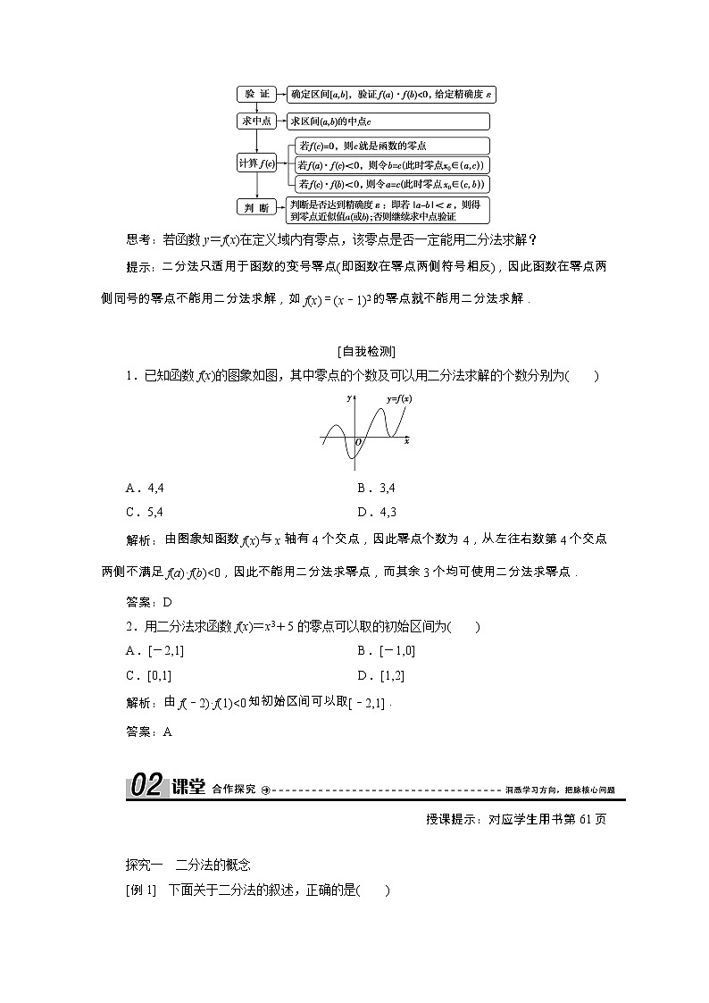 新人教A版 必修1 高中数学第三章函数的应用3.1.2用二分法求方程的近似解学案（含解析）02