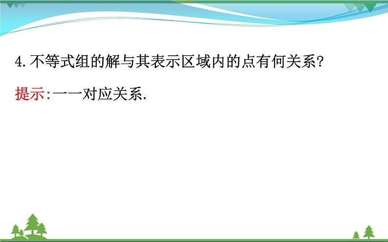 新人教A版 必修5 高中数学第三章不等式3.3.1.2二元一次不等式组表示的平面区域同步课件06