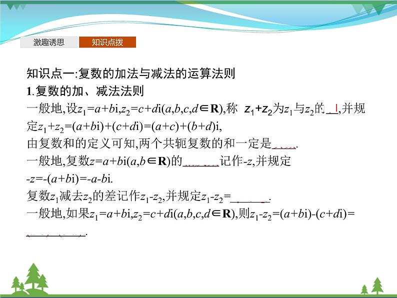 新人教B版 必修4 新教材高中数学第十章复数10.2.1复数的加法与减法优质课件04