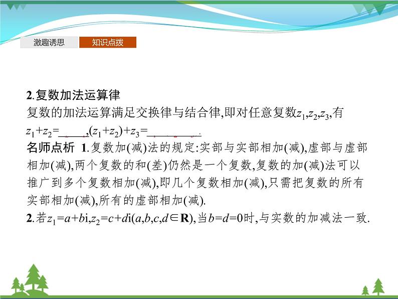 新人教B版 必修4 新教材高中数学第十章复数10.2.1复数的加法与减法优质课件05