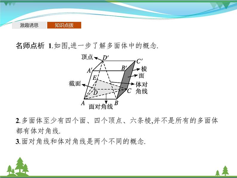 新人教B版 必修4 新教材高中数学第十一章立体几何初步11.1.3多面体与棱柱11.1.4棱锥与棱台优质课件08