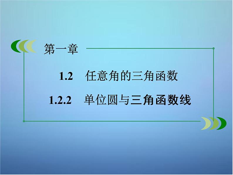 新人教B版高中数学必修四 1.2.2单位圆与三角函数线课件02