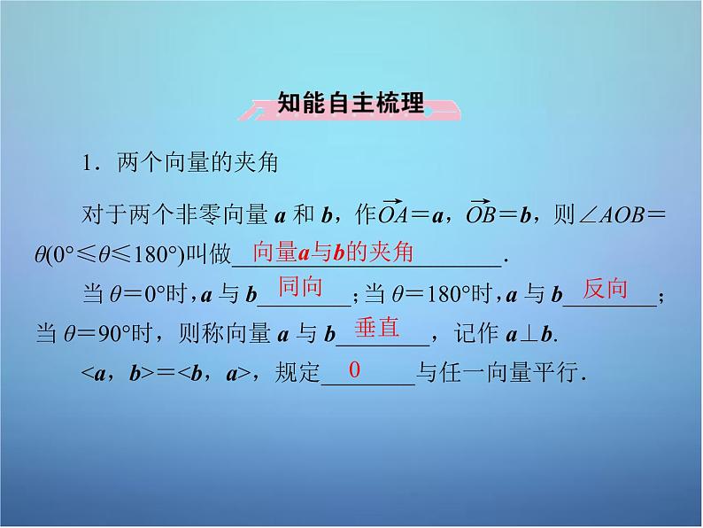新人教B版高中数学必修四 2.3.1向量数量积的物理背景与定义课件06