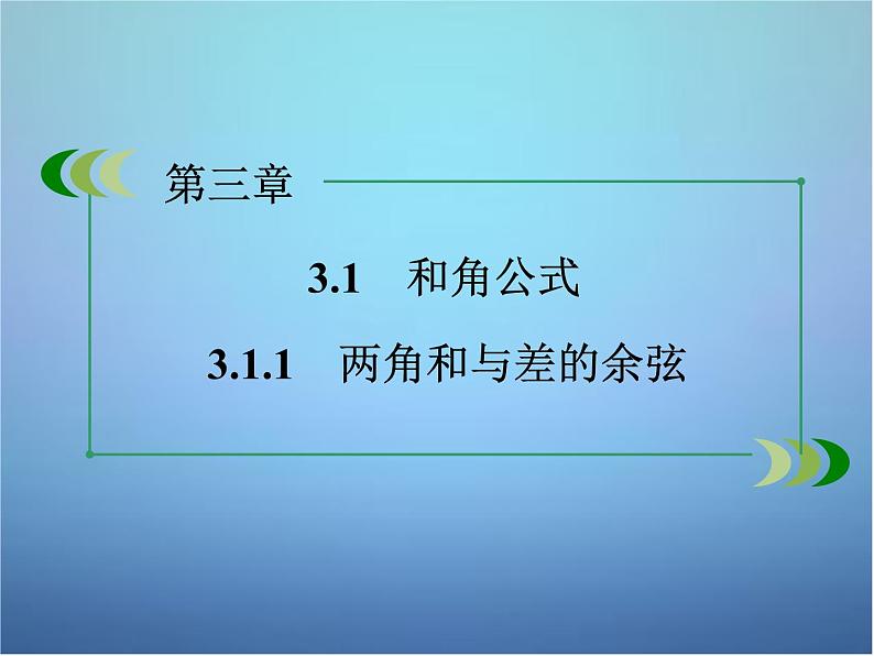 新人教B版高中数学必修四 3.1.1两角和与差的余弦课件03