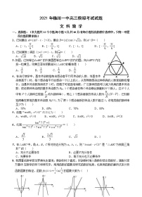 江西省抚州市临川第一中学2021届高三下学期5月高考模拟考试 数学（文）（含答案）