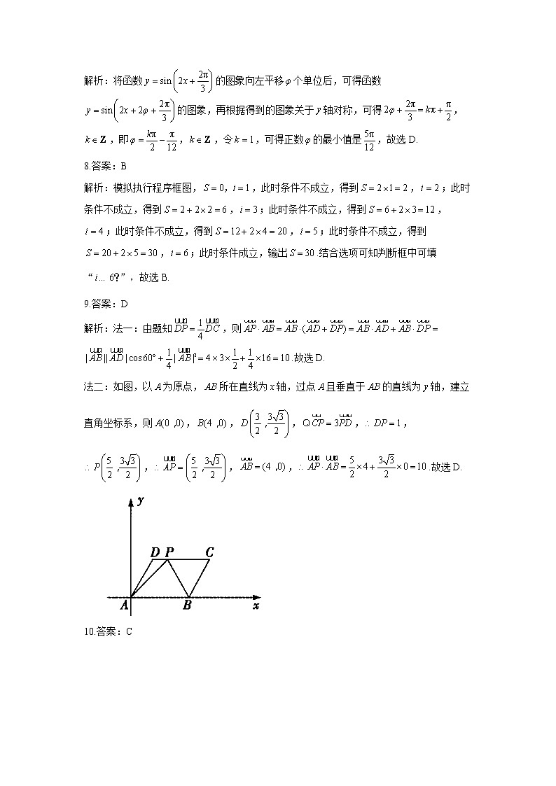 2021年高考理科数学预测猜题卷 全国卷版 （含参考答案）03