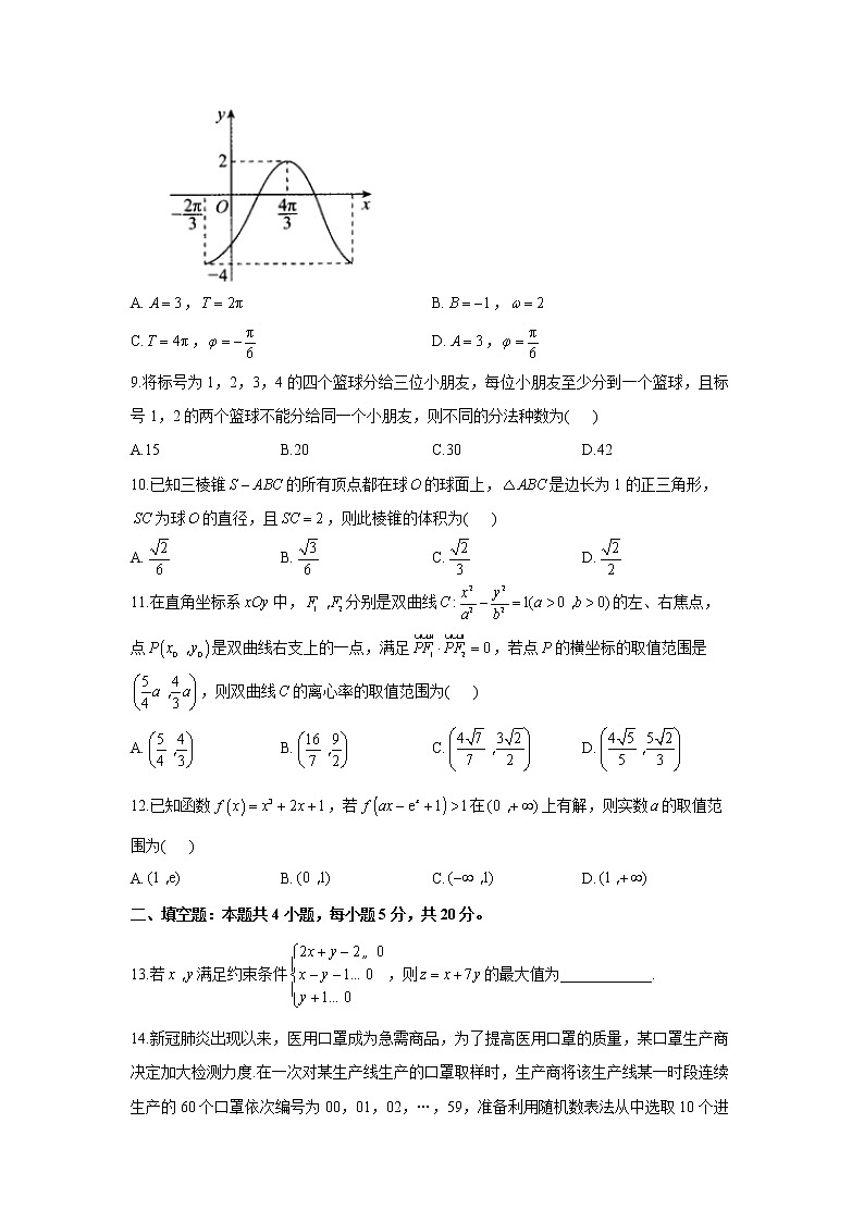 2021年高考理科数学实战猜题卷 全国卷版【含答案】02