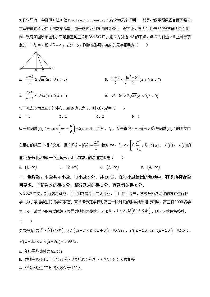 冲刺系列卷06-决胜2021年全国高考数学备考优生50天冲刺系列（江苏等八省市新高考地区专用）（原卷版）第2页