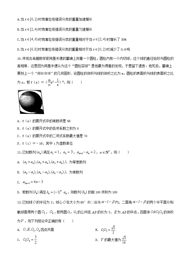 冲刺系列卷04-决胜2021年全国高考数学备考优生50天冲刺系列（江苏等八省市新高考地区专用）（原卷 解析）03