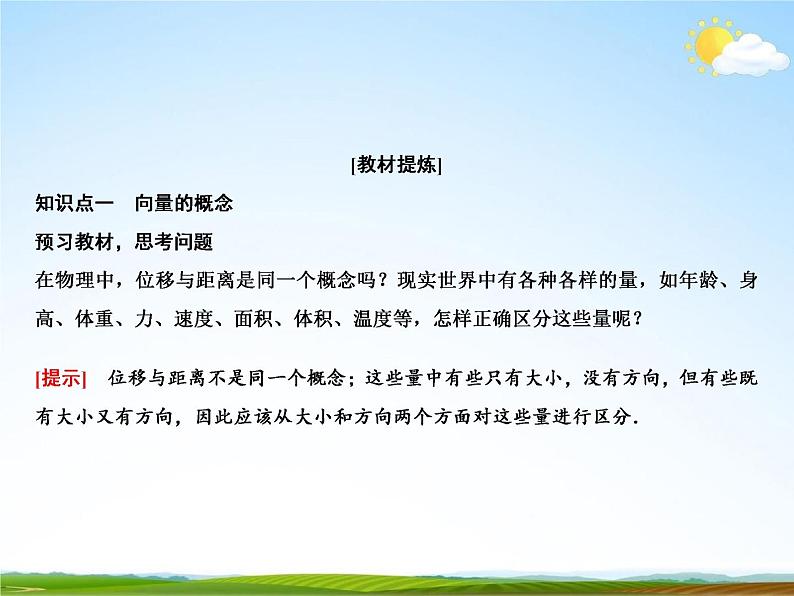 人教A版高中数学必修第二册《6.1 平面向量的概念》教学课件PPT优秀公开课第2页