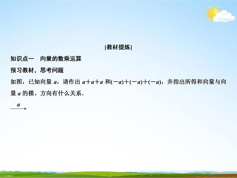 人教A版高中数学必修第二册《6.2.3 向量的数乘运算》教学课件PPT优秀公开课02