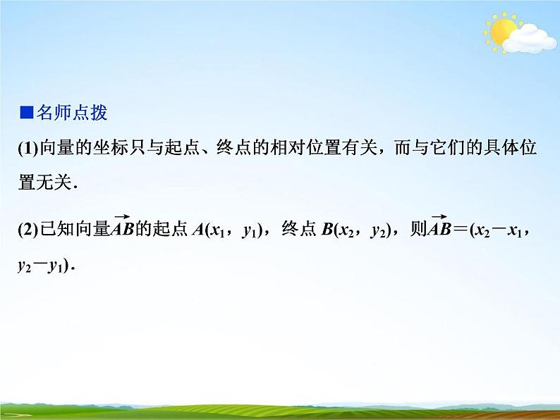人教A版高中数学必修第二册《6.3.2 平面向量的正交分解及坐标表示》教学课件PPT优秀公开课05