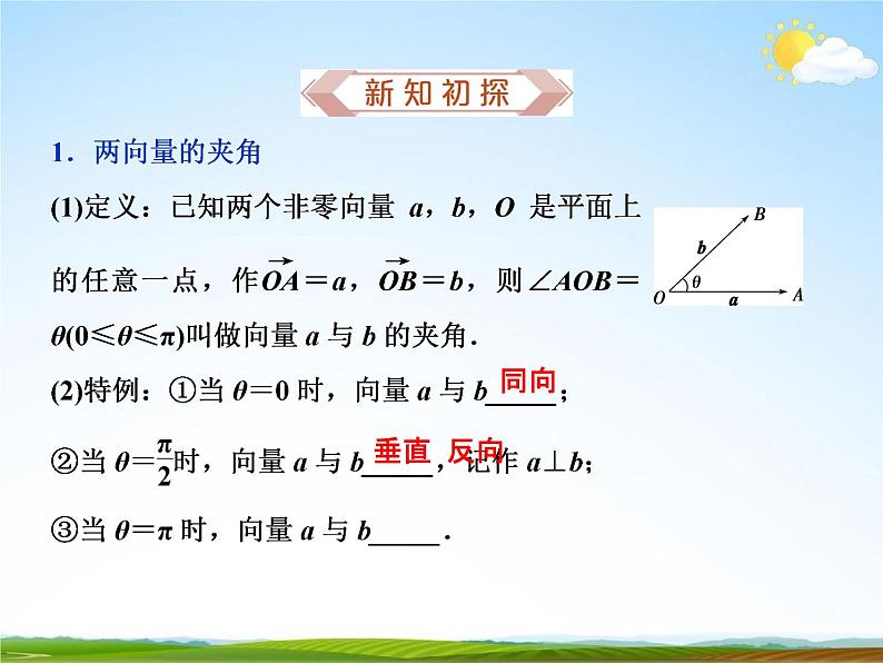 人教A版高中数学必修第二册《6.2.4向量的数量积》教学课件PPT优秀公开课02