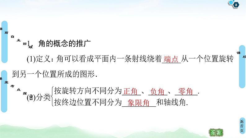 2021届一轮复习北师大版（理） 第4章 第1节 任意角、弧度制及任意角的三角函数 课件（56张）08