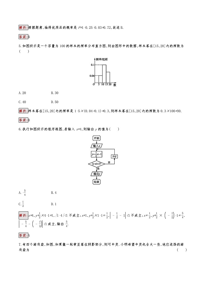 人教A必修3高中数学综合检测卷02