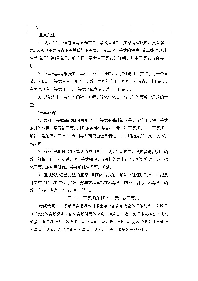 高三数学一轮复习： 第6章 第1节 不等式的性质与一元二次不等式第2页