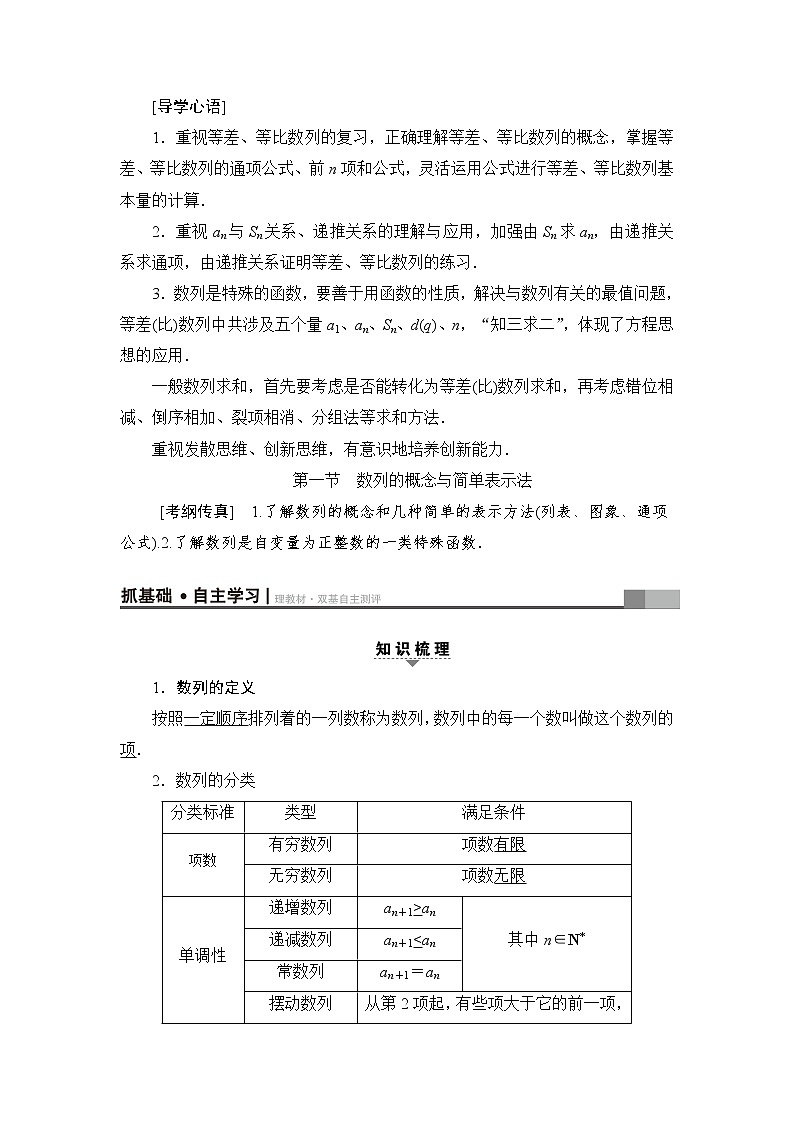 高三数学一轮复习： 第5章 第1节 数列的概念与简单表示法第2页