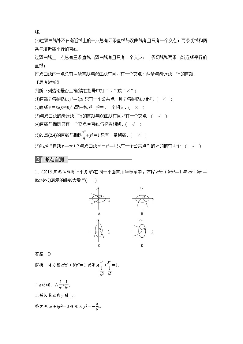 高考数学一轮复习讲义第9章第9节第1课时圆锥曲线综合运用问题02