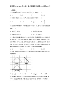 新教材2020-2021学年高一数学期末复习试卷（人教版2019）