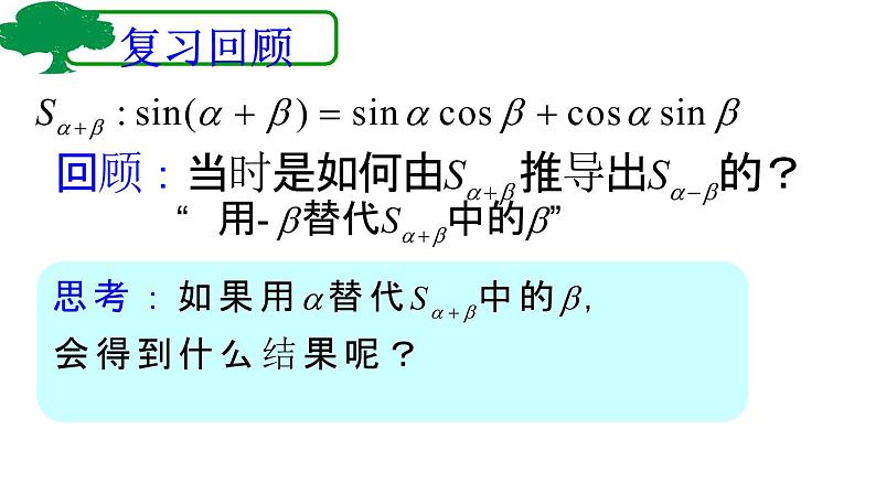 高中数学2020-2021人教B版必修四3.2.1倍角公式_课件03