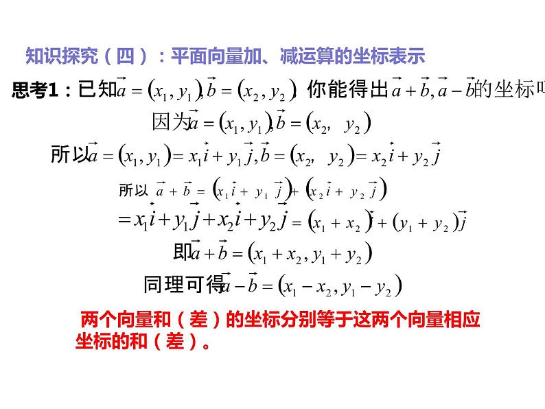 2019人教版高中数学必修第二册6.3.2平面向量的坐标表示 课件08