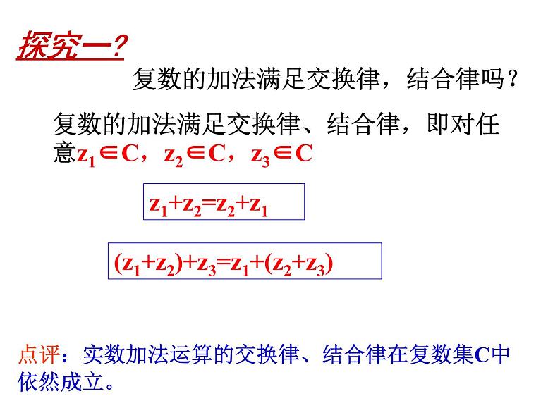 人教版高中数学选修2-2 (2)3.2.1复数的加减运算及其几何意义 课件05