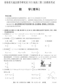 2021届青海省西宁市大通回族土族自治县高考三模：数学（理）试题+答案（PDF版）