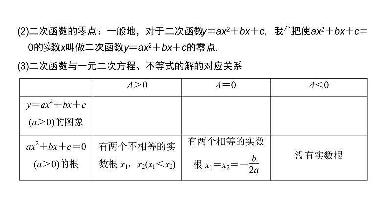 高中数学人教A版 (2019) 必修第一册 2.3 二次函数与一元二次方程、不等式（课件）第4页