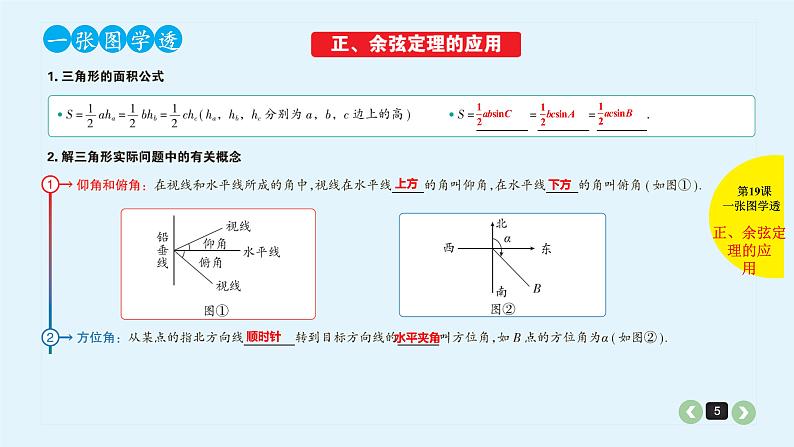 2022全国高考文数一轮复习课件  第19课 解三角形05