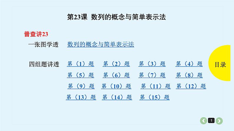 2022全国高考文数一轮复习课件  第23课 数列的概念与简单表示法01