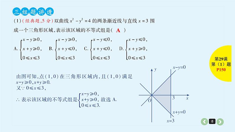 2022全国高考文数一轮复习课件  第29课 二元一次不等式（组）与简单的线性规划问题08