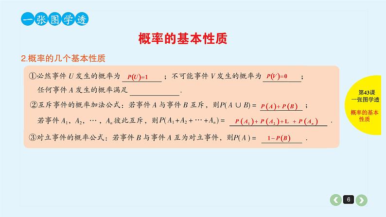 2022全国高考文数一轮复习课件  第43课 随机事件的概率与古典概型06