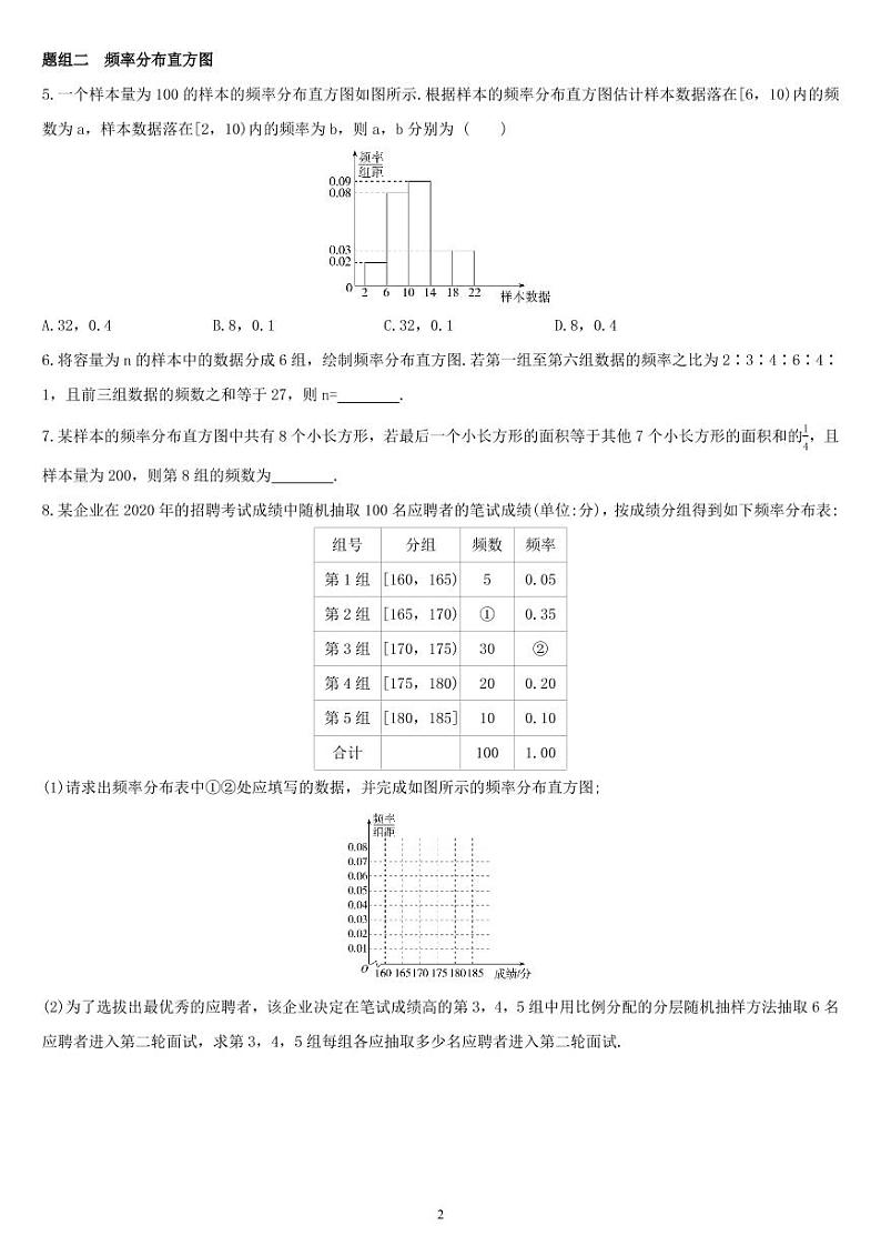 9.2 用样本估计总体-高一数学同步练习（人教A版2019必修二）(含解析）02
