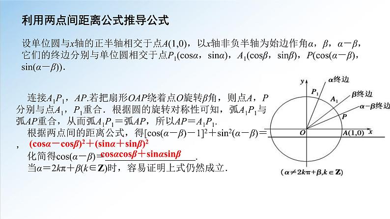 5.5.1 第1课时 两角和与差的正弦、余弦和正切公式-两角差的余弦公式-2021-2022学年高一数学新教材配套课件（人教A版必修第一册）04