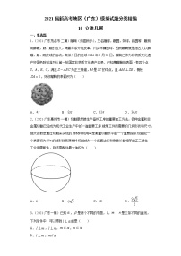 2021届新高考地区（广东）模拟试题分类精编10 立体几何