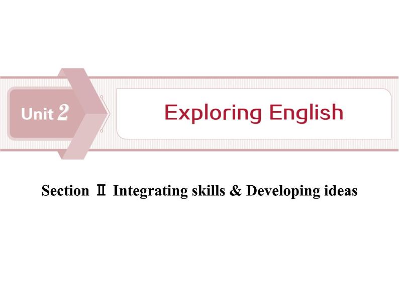 外研版高中英语必修一Unit2 Section Ⅱ　Integrating skills & Developing ideasPPT课件01