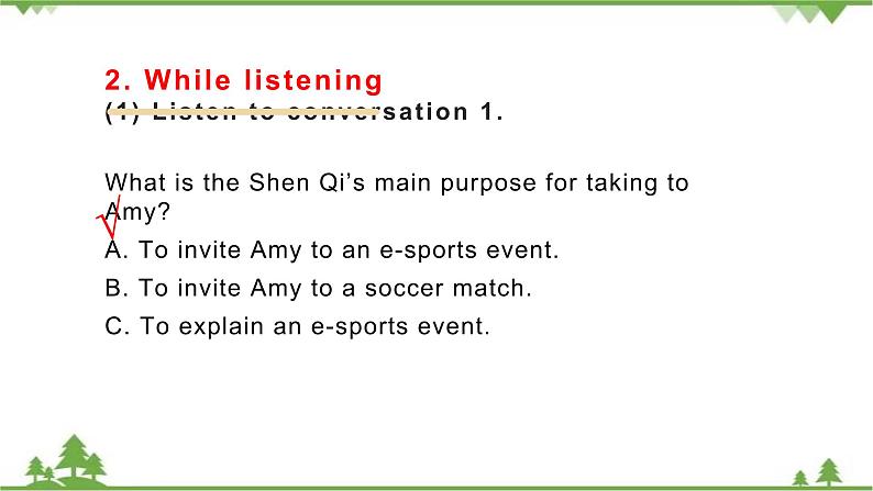 Unit 3 Sports and Fitness Period 1 Listening, Speaking and Talking 课件-高一上学期英语 同步教学课件(人教版新教材必修第一册)05