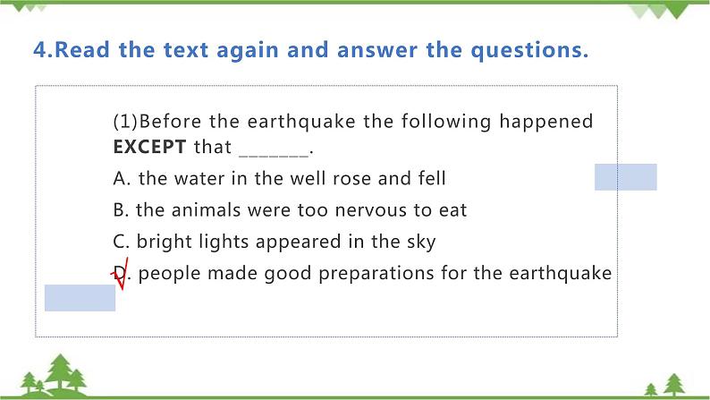 Unit 4 Natural Disasters Period 2 Reading and Thinking 课件-高一上学期英语 同步教学课件(人教版新教材必修第一册)08