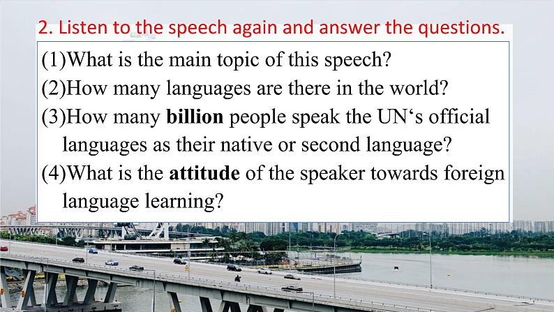 Unit 5 Languages around the world Period 1 Listening, Speaking & Talking 课件-高一上学期英语 同步教学课件(人教版新教材必修第一册)05