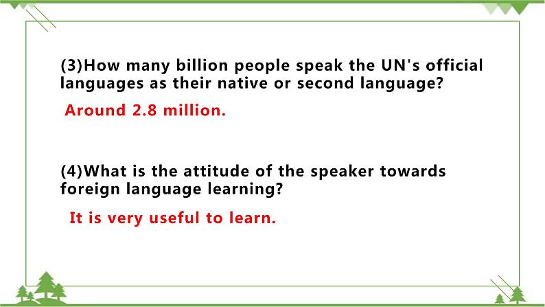 Unit 5 Languages around the world Period 1 Listening, Speaking & Talking 课件-高一上学期英语 同步教学课件(人教版新教材必修第一册)07