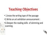 Unit 1 Art  Period 5 Using language(2) Reading for writing 课件-【新教材精创】高中英语新教材同步备课(人教版选择性必修第三册）
