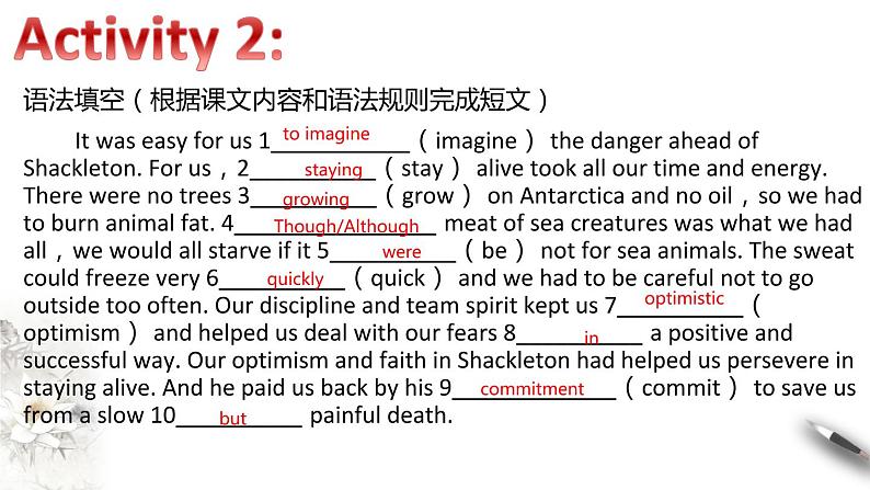 Unit 4 Adversity and courage Period 5 Reading for writing 课件 -【新教材精创】高中英语新教材同步备课(人教版选择性必修第三册）06