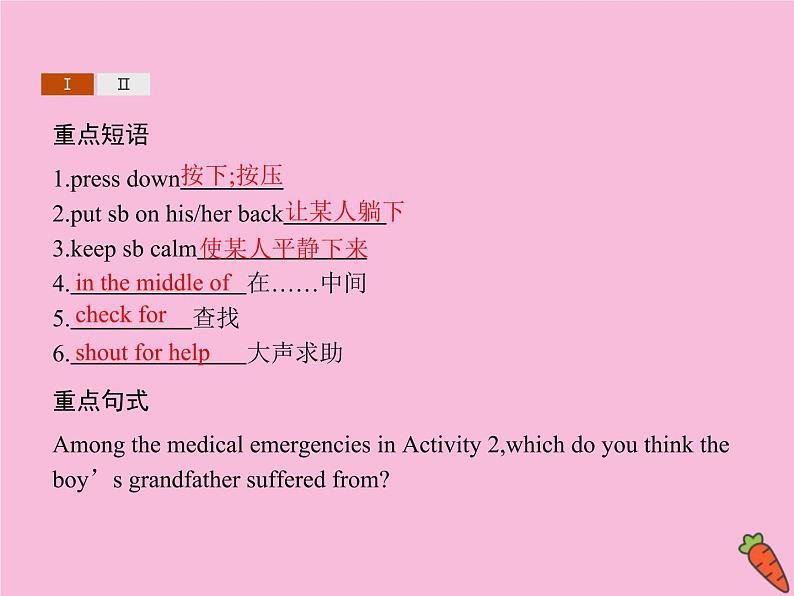 2020_2021学年新教材高中英语Unit5FIRSTAIDSectionCUsingLanguageⅠ课件新人教版选择性必修203