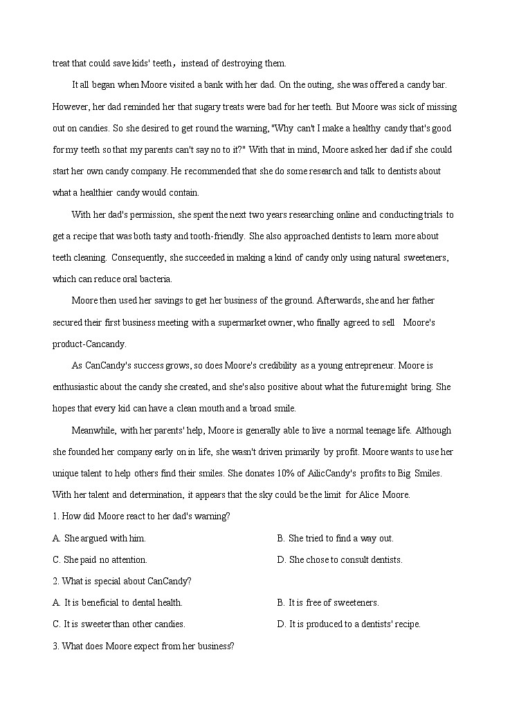 Unit2 Period 1 Reading and Thinking 课时练习（原卷版）-【新教材精创】-2020-2021学年高中英语新教材同步备课(人教版选择性必修第三册）第2页