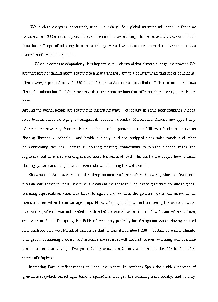 Unit 3 Environmental protection Period 1 Reading and Thinking 课时练习02