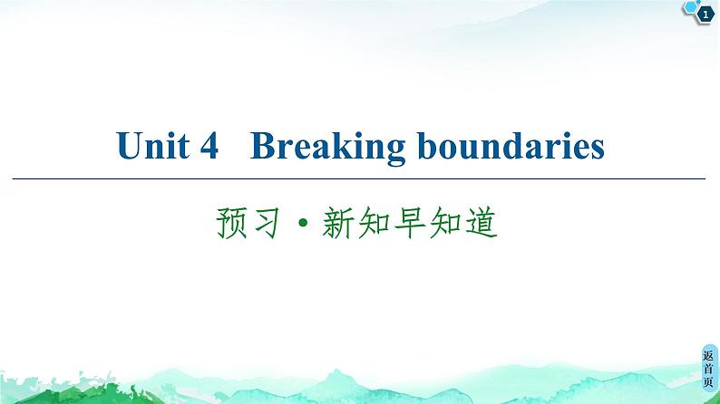 高中英语 外研版 (2019) 选择性必修 第二册  20-21 Unit 4 预习·新知早知道1课件PPT第1页