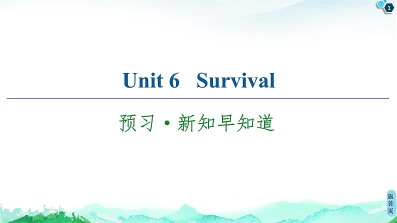 高中英语 外研版 (2019) 选择性必修 第二册  20-21 Unit 6 预习·新知早知道1课件PPT第1页