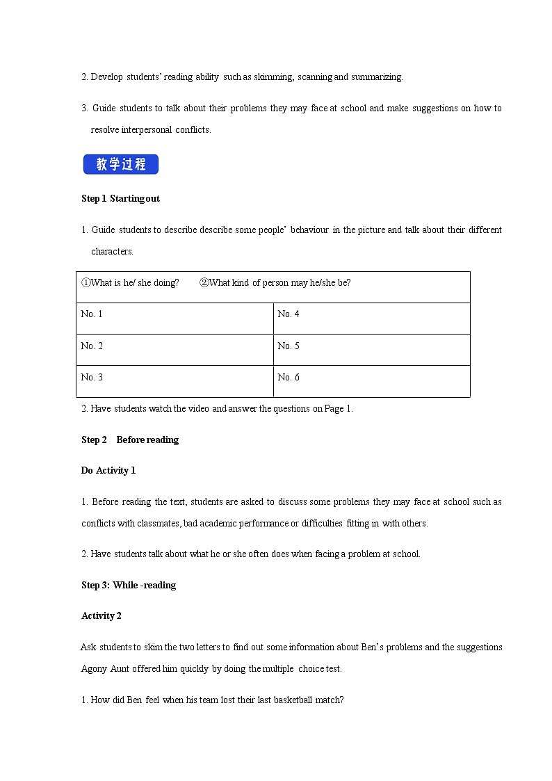 1.1 Starting out & Understanding ideas 教学设计（1）02